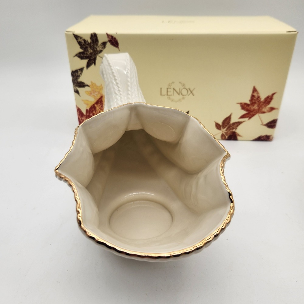Lenox Fruits Of Life Cornucopia Ivory With 24K Gold Trim Thanksgiving Fall Decor - Picture 5 of 11